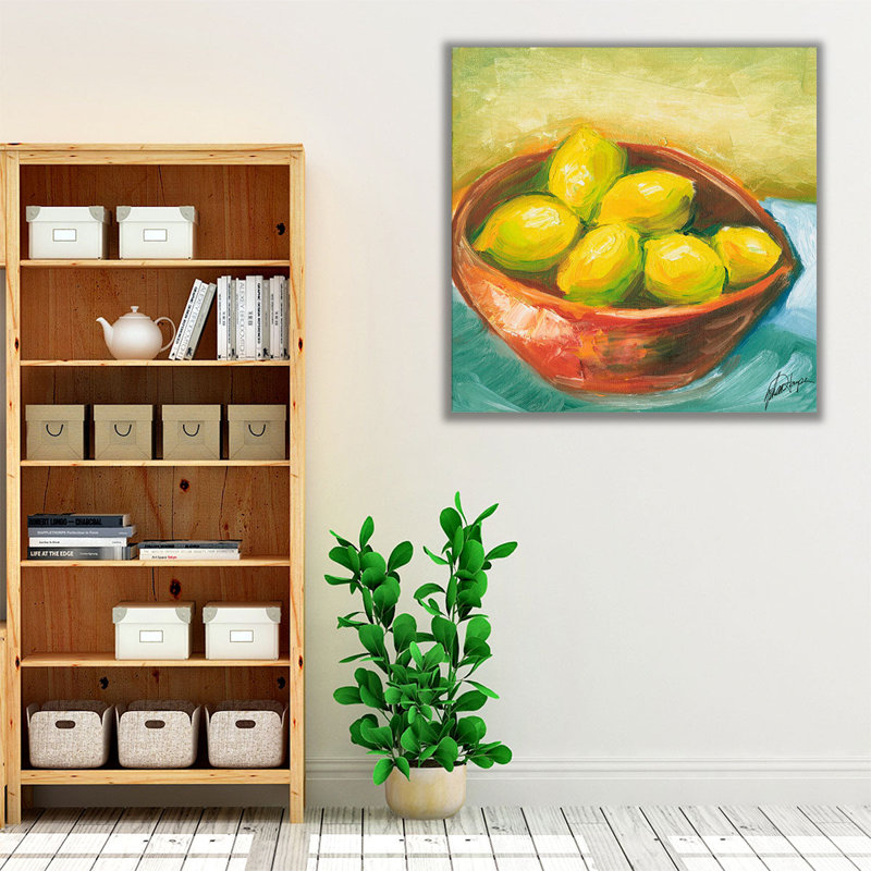«Bowl of Fruit IV», reproduction d'art sur toile, H 40 po x l 40 po