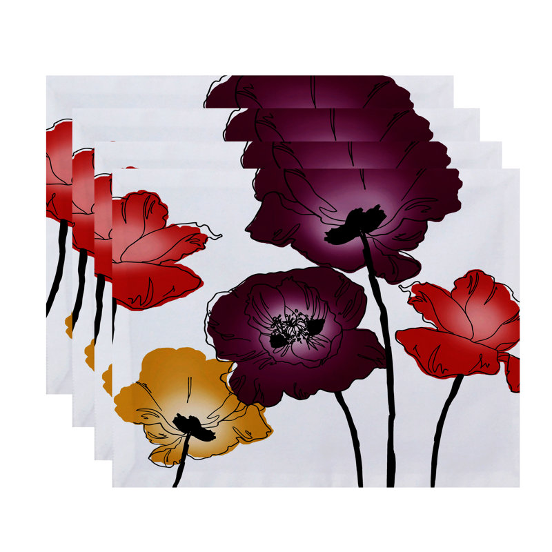 Napperon Koto Poppies, Mauve