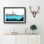 Mackinac Bridge in Michigan in Abstract - Picture Frame Graphic Art Print-55759054-55759055