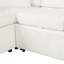 Canapé-lit modulaire escamotable avec repose-pieds avec rangement, trois coussins et dispositifs de chargement pour le salon