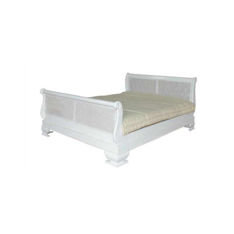 Pont Solid Wood Bed, Double (4'6), Wax