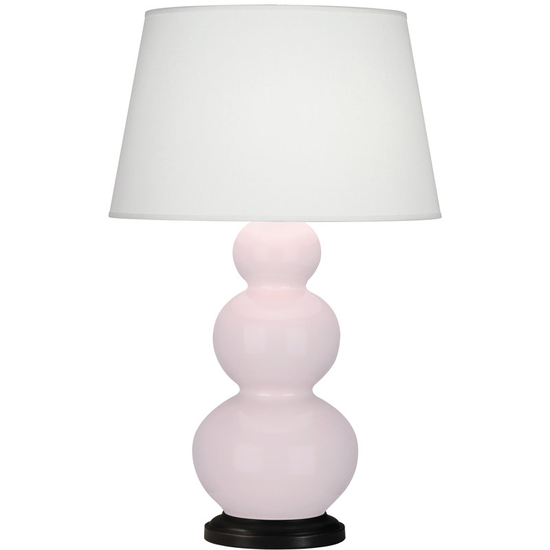 Triple Gourd Ceramic Table Lamp, Steel Blue/Deep Patina Bronze, Deep Patina Bronze