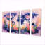 Pink Purple World Map Blooms I - World Map Wall Art Set-1424555901