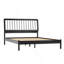 Lit en bois massif Mid-Century moderne - noir-265269859