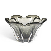 Bol tulipe en verre, fumée, grand