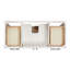 Meuble-lavabo simple 48 po ARIEL Kelly avec comptoir en quartz de Carrare-99405131