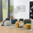Round Storage Ottoman, 2 In 1 Function, Work As End Table And Ottoman,With Small Seat,Green(25"X25"X14.7")-1689073856