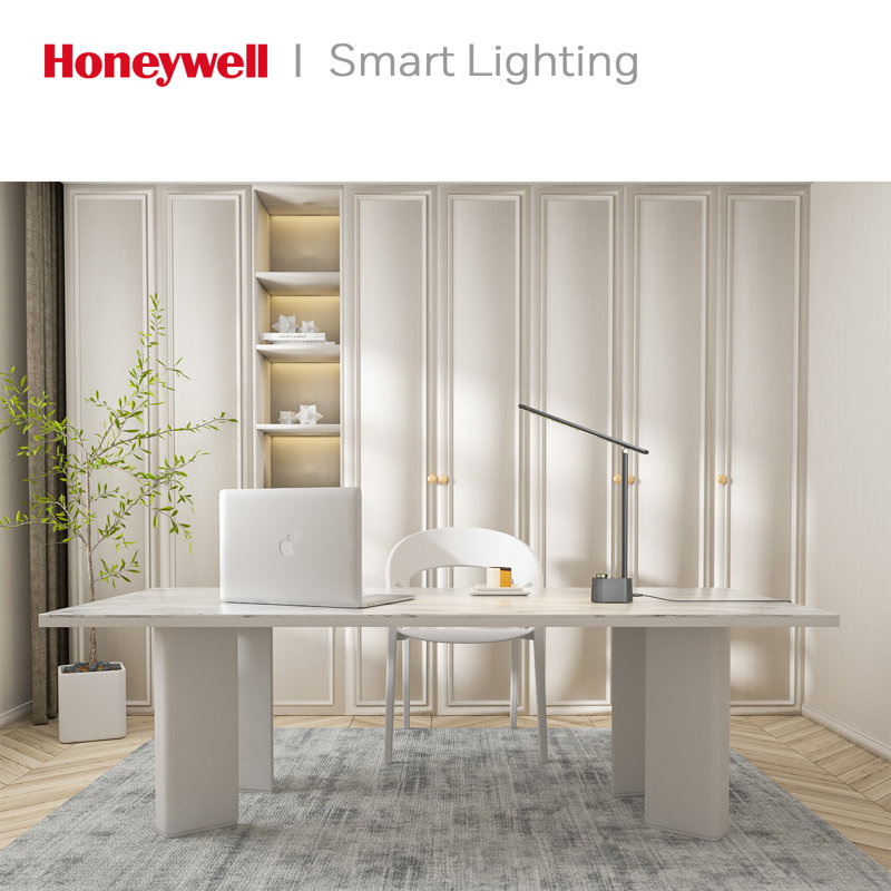 Honeywell Desk Lamp for Home Office with Charging Station A+C, Grey