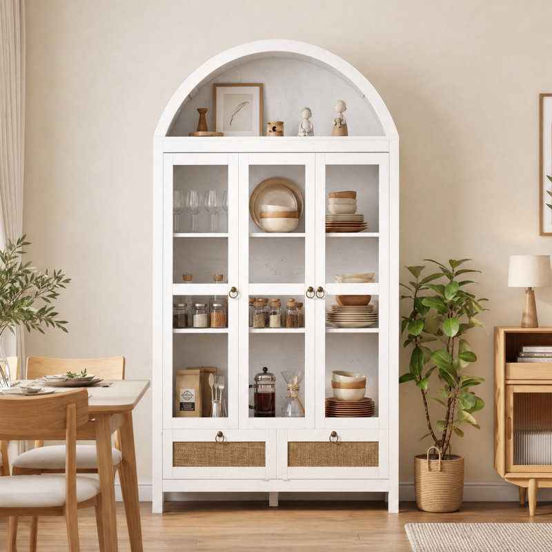 Vitrine de rangement 75 po, Blanc