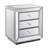 Three Drawer Nightstand with Crystal Handles