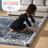 Vine Foldable Washable Area Rug – Blue/White-1761804881