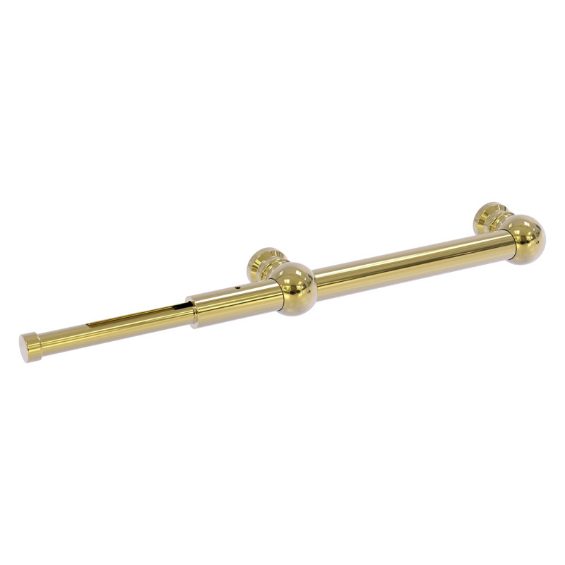 Traditional style Extendable Valet Rod, Unlacquered Brass
