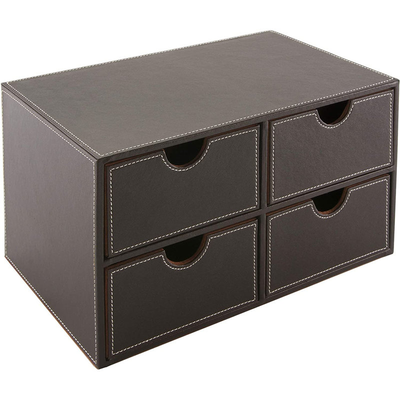 Subra Faux Leather Desk Organiser