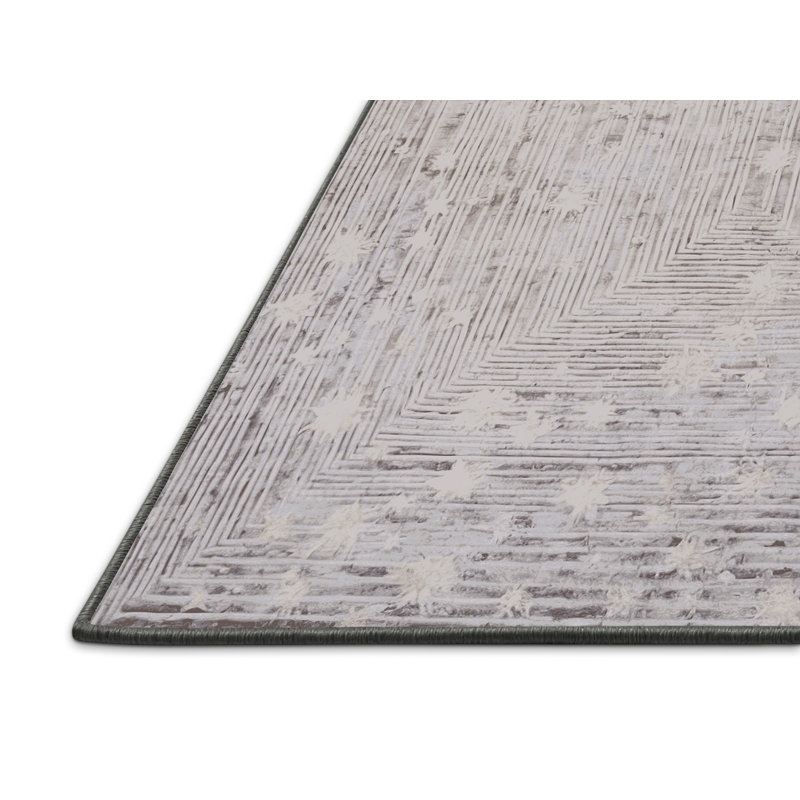 Silky Soft Plush Gray Area Rug, Square 5'