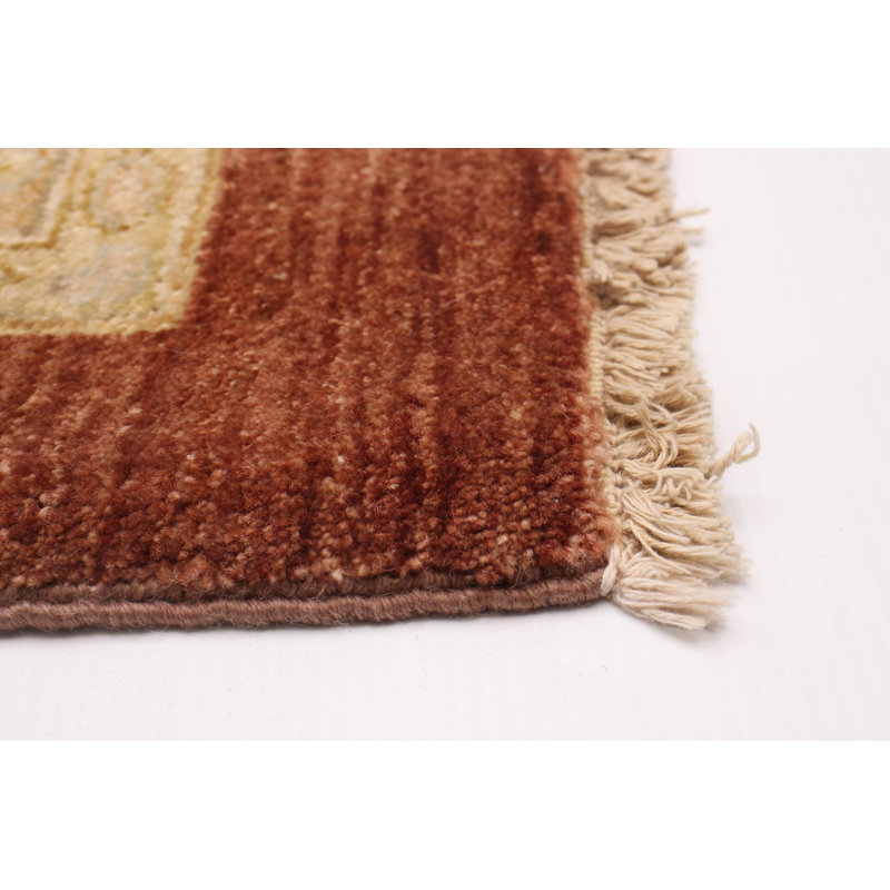 Tapis unique brun de 9 pi 1 po x 12 pi Alata