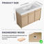 Meuble-lavabo autoportant 48 po avec lavabo en résine blanche et 3 portes d'armoire à fermeture en douceur