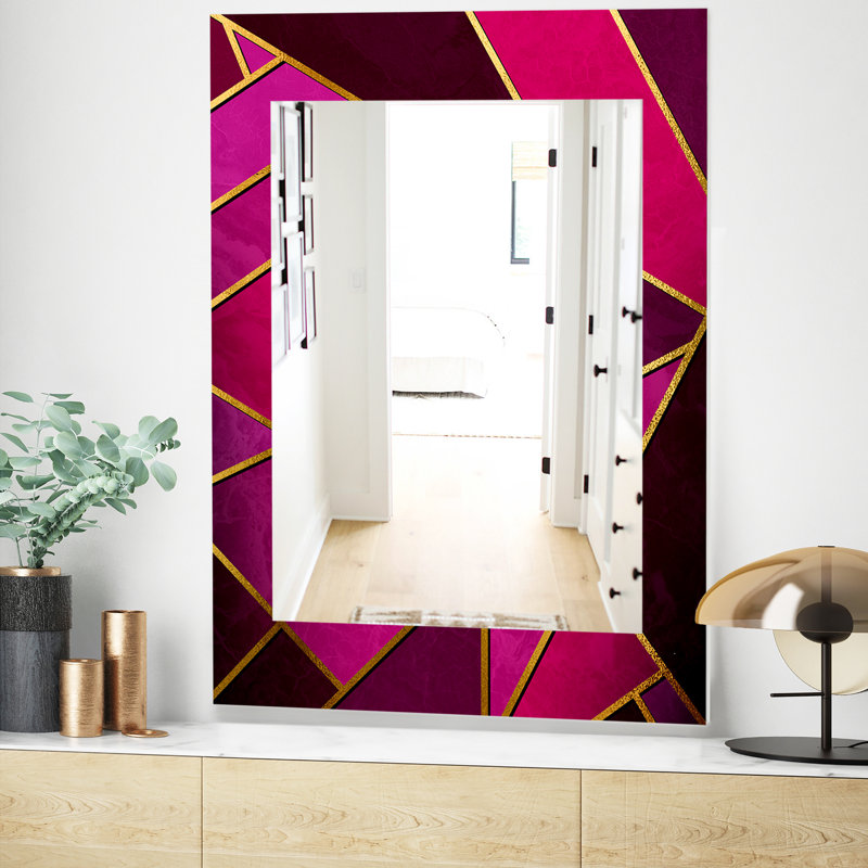Flat Mirror, 39.4" H x 29.5" W, Pink