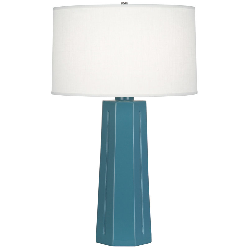 Mason Ceramic Table Lamp, Steel Blue