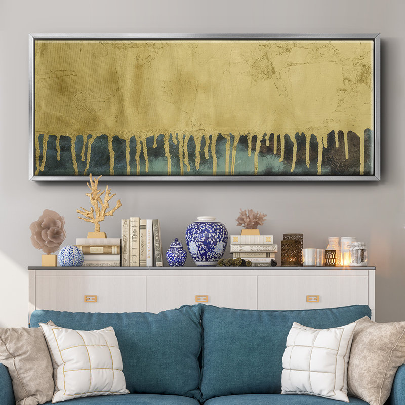 Aquafer II- Framed Canvas, 24" H x 60" W