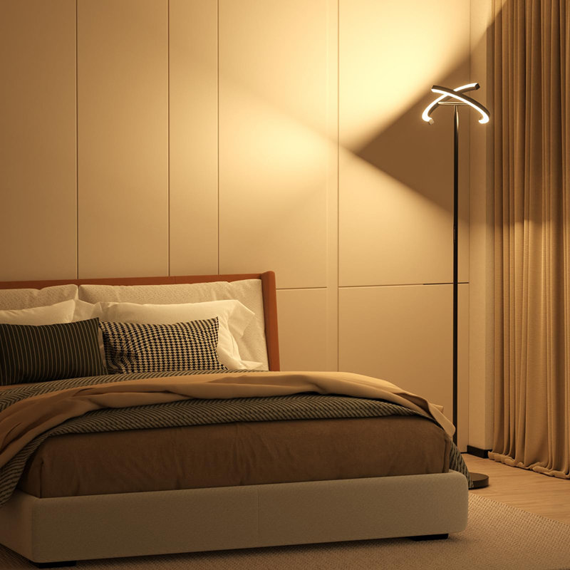Lampe sur pied à DEL 20W, Noir
