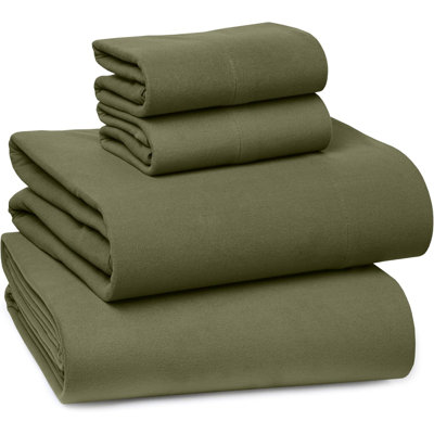 RUVANTI Flannel Sheets – Full Sheet Set, Ultra Soft & Cozy Double Brushed, 15" Deep Pocket,  4 Pieces (Flat, Fitted, 2 Pillowcases), Vanilla Cream