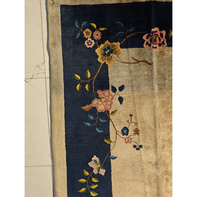 Large Size Minimalist Open Field Design Antique Chinese Art Deco Carpet