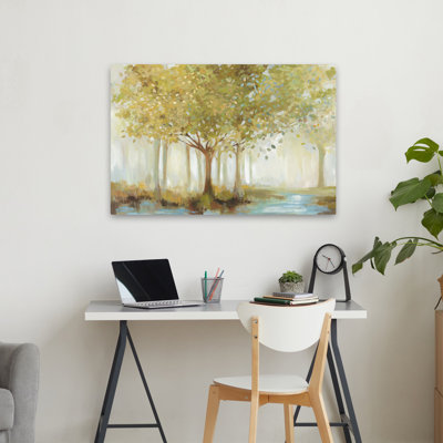 Forest River Landscape Tree Nature Forest Painting Impressionism Art Contemporary
