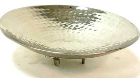 Busiek Nickel Decorative Plate - Set of 1, 3" H x 10.5" W x 10.5" D