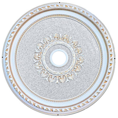 Rond médaillon de plafond rond argenté