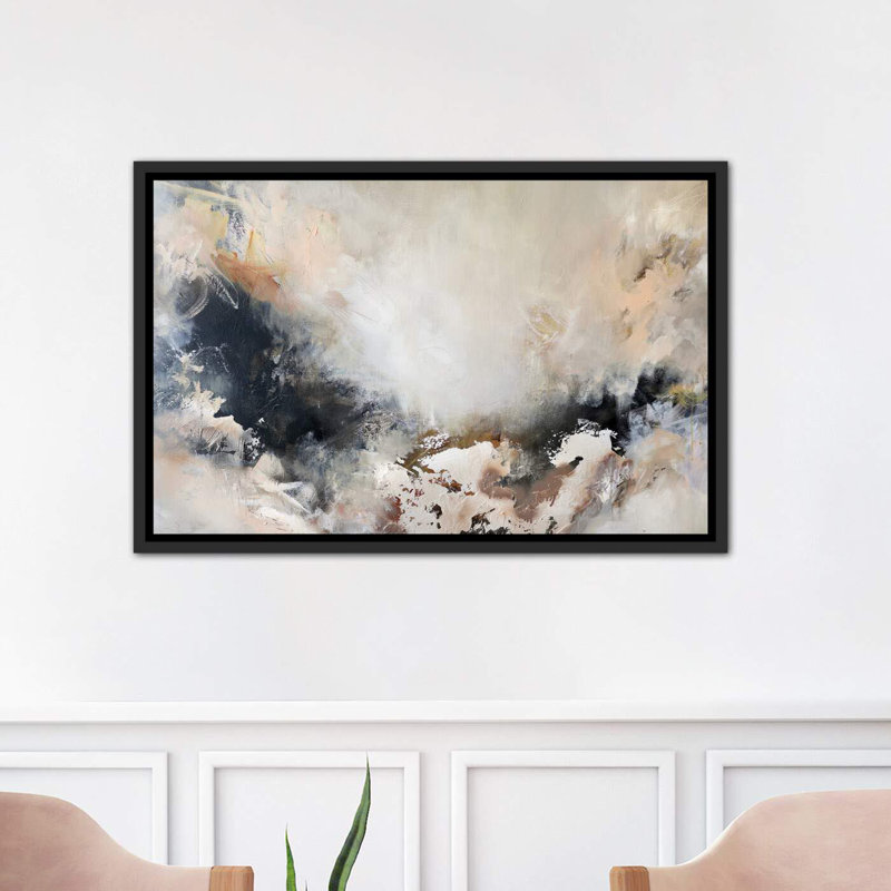 « looked glass » par sana jamlaney, reproduction d’art, Toile avec cadre noir, H 32 po x l 48 po x P 1,5 po