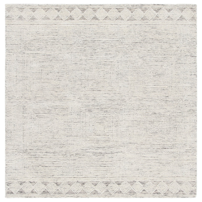 Dibble Hand Tufted Wool Rug, Square 8'