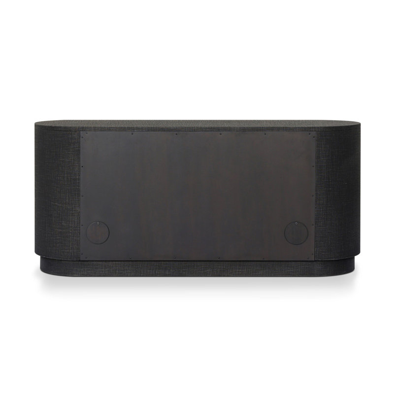 Amelia Media Console, Black Linen