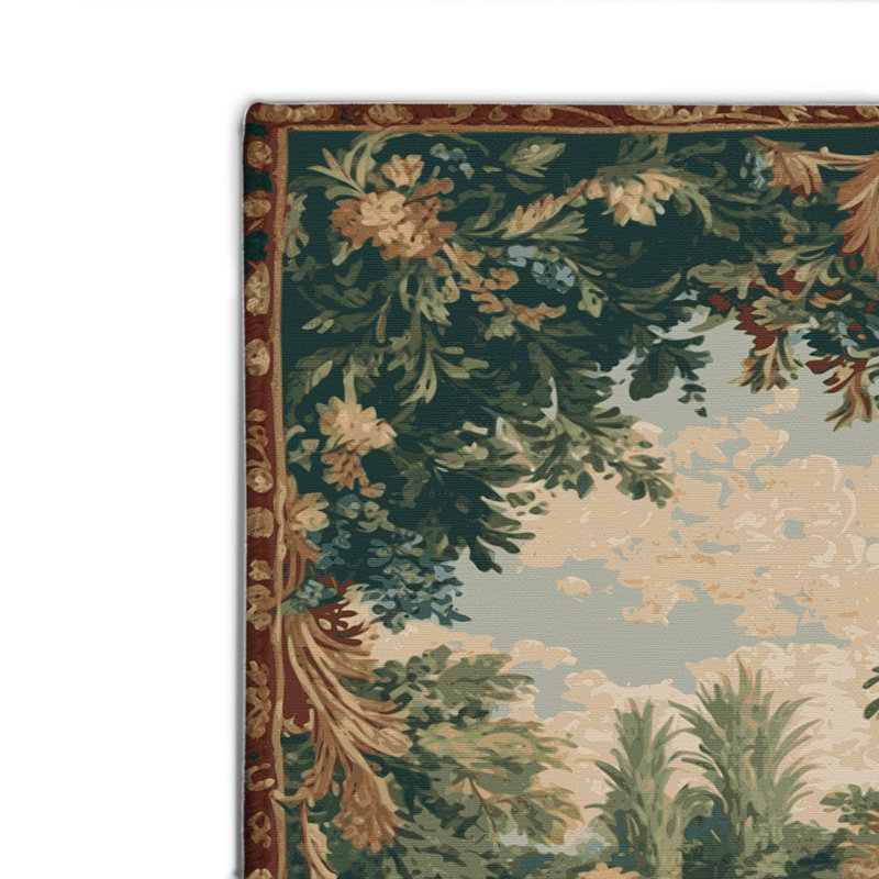 French Brown Indoor and Outdoor Area Rug, Rectangle 2' x 3'