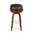 Swivel Upholstered Counter Stool with Metal Frame-1223897096