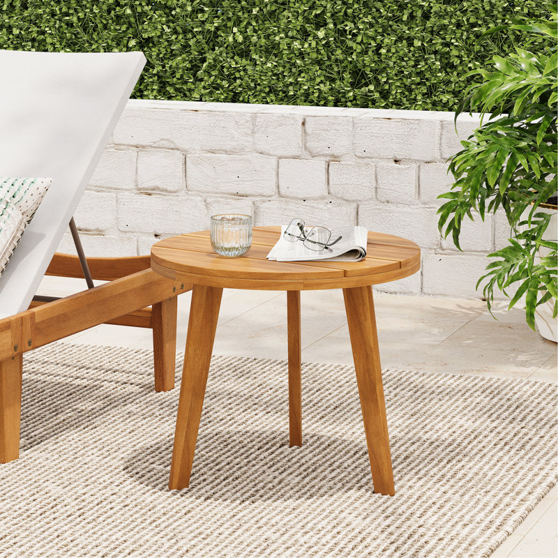 Table d'appoint ronde en acacia