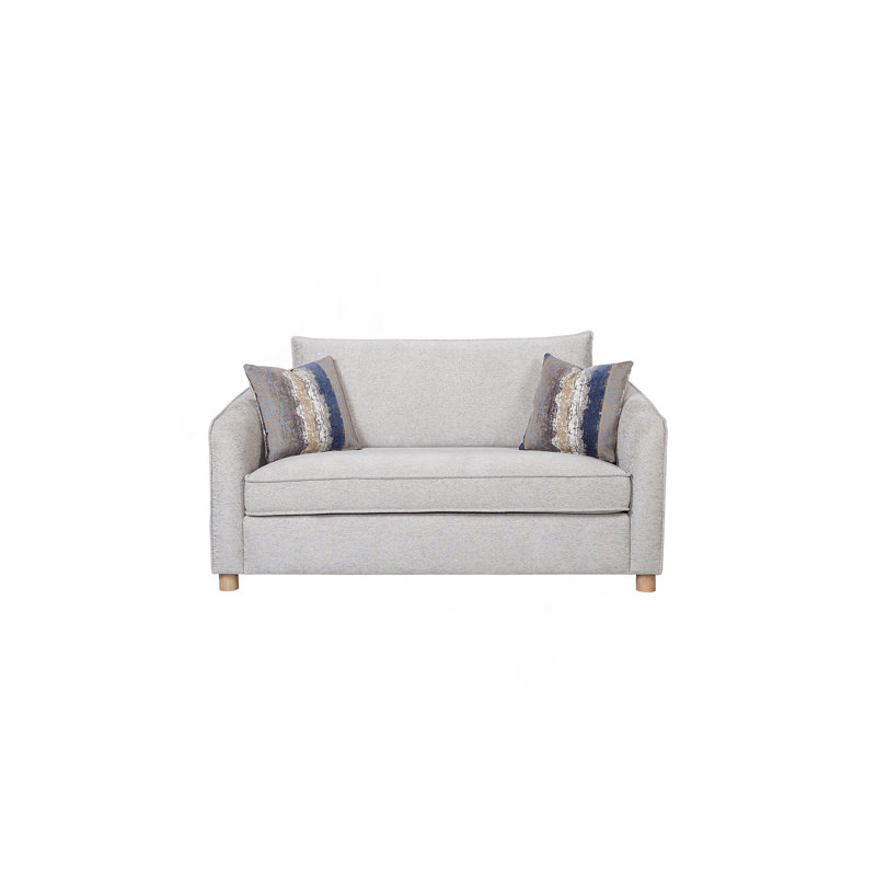 Causeuse en tissu sable - 2 coussins en duvet
