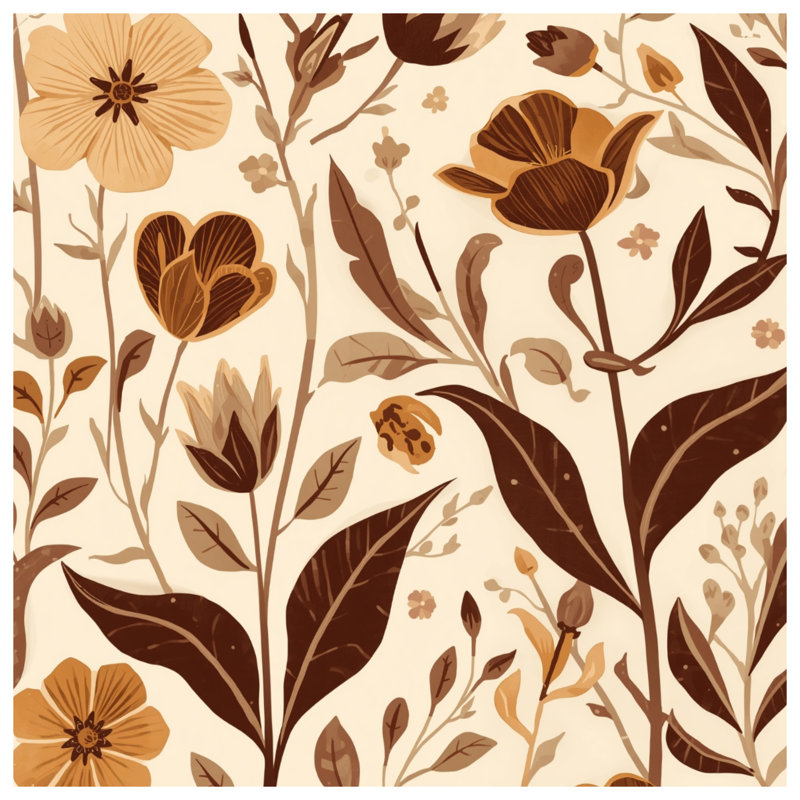 Édredon Botanical Floral Illustration, Twin Extra Long