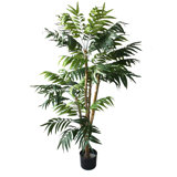 147.32cm Faux Palm Tree in Pot