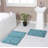 Schoenberger 2-Piece 100% Cotton Bath Rug with Spray Latex Non-Slip Backing Set -918269524