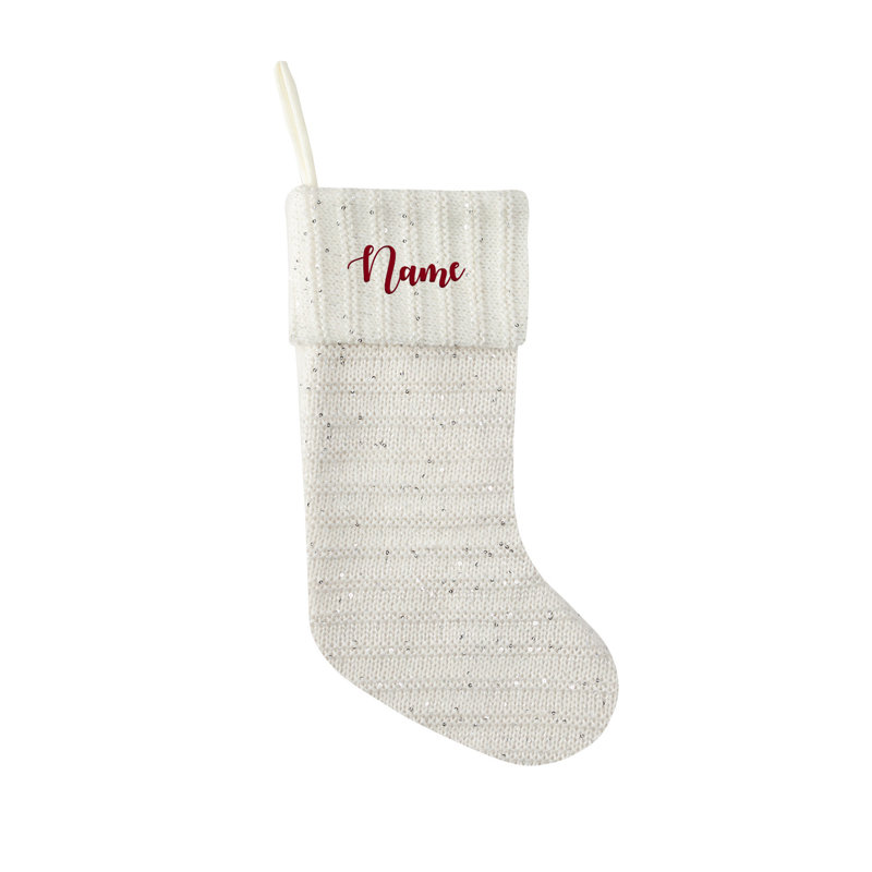 Glitter Knit Stocking, Yes