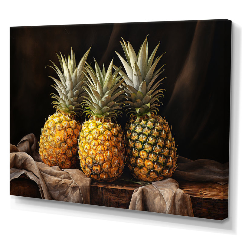 Juice Pineapple Bliss sur impression sur toile, H 12 po x l 20 po x P 1 po, Toile tendue