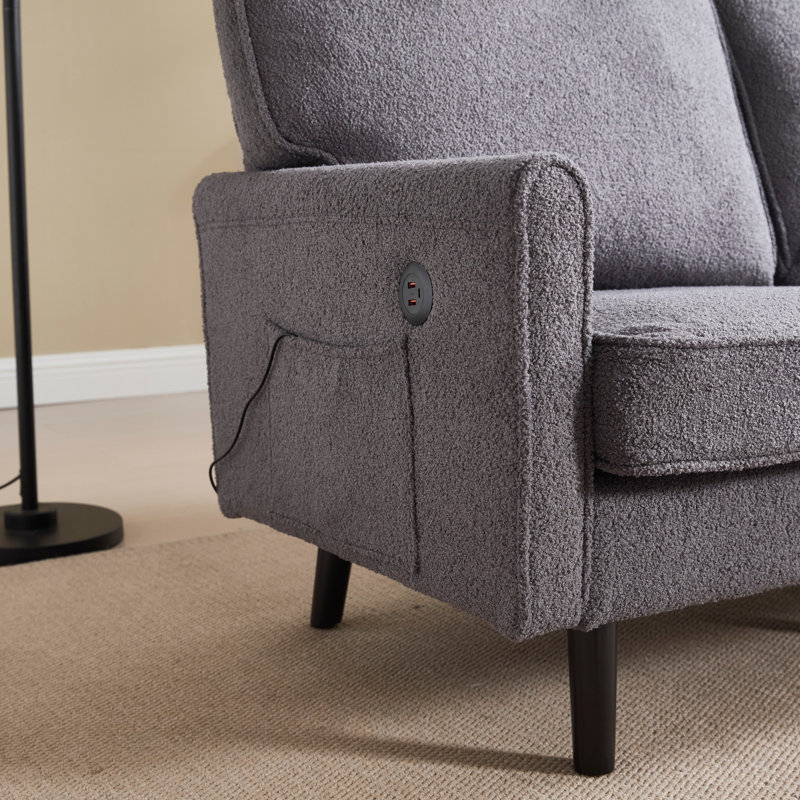 Double 59 po Debrann, Tissu gris bouclé
