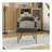 25.79" Wide Modern Barrel Open Back Upholstered Accent Chair with Wooden Legs Dining Chairs for Dining Room, Club, Kitchen and Living Room. PU-955292868