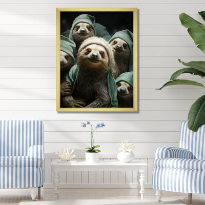 Funny Sloth Familly IV - Sloth Wall Art