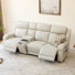 Zachery Genuine Leather Power Reclining Sofa with Multifunctional Console