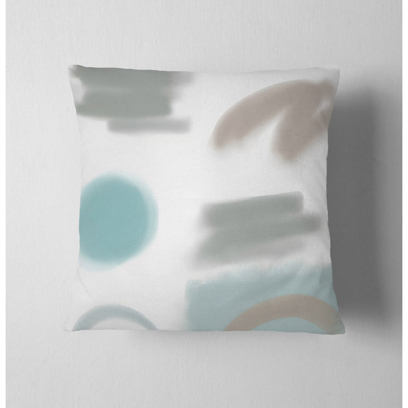 Throw Pillow Cover Only, Bleu / blanc abstrait 12, H 20 po x l 20 po