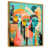 Toile avec cadre flottant or