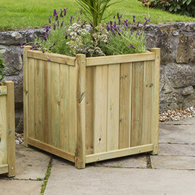 Randy Wood Planter Box, 65cm H x 60 cm W x 60 cm D