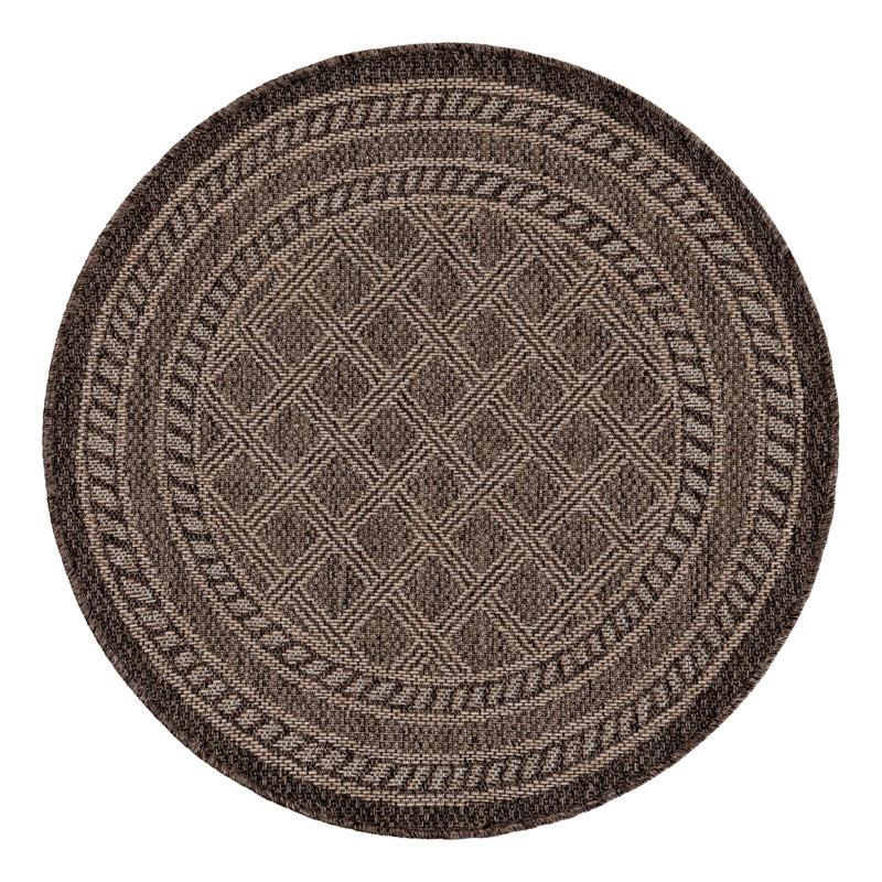 Indoor/Outdoor Trellis Area Rug, Round 3'3"