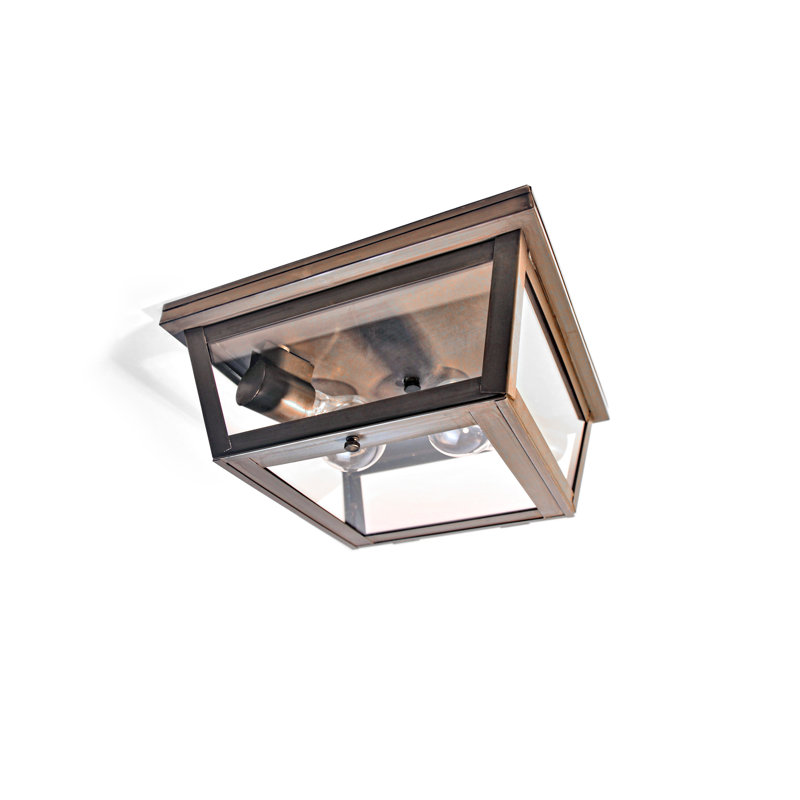 Williams 2 - Light Flush Mount, Dark Brass, Clear
